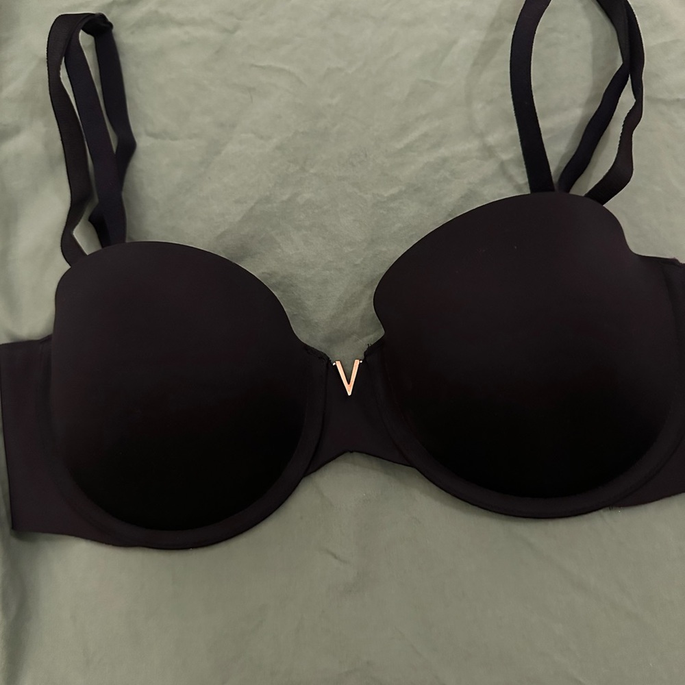Victoria's Secret Black Underwire Bra with Gold Accent
